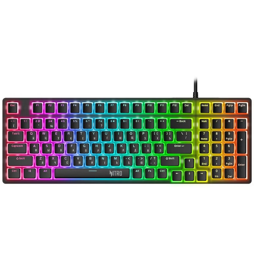 Acer Nitro OKW303 [ZL.KBDCC.01D] механическая черный/серый USB for gamer LED