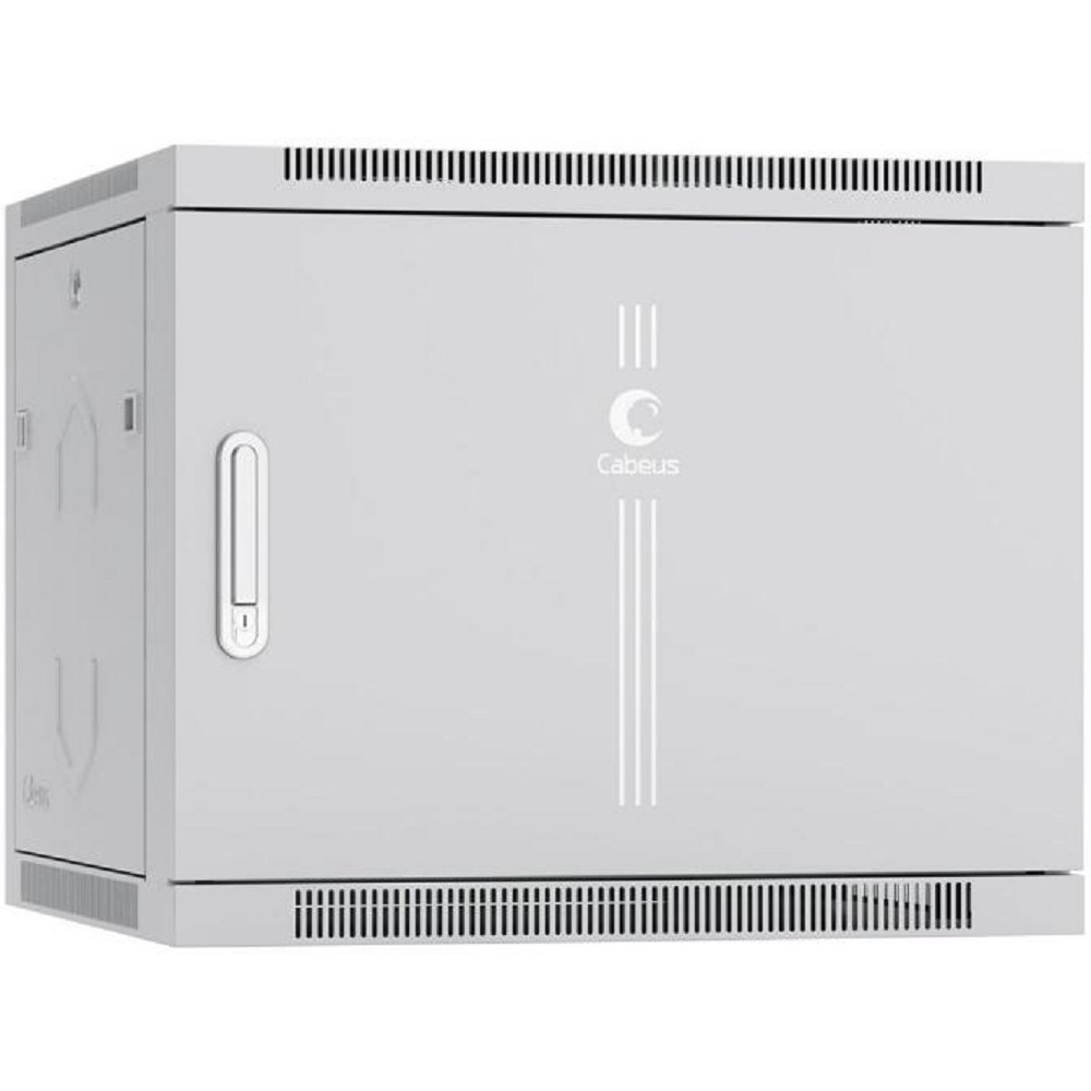 Cabeus SH-05F-9U60/45m Шкаф телекоммуникационный настенный 19" 9U 600x450x501mm (ШхГхВ) дверь металл, цвет серый (RAL 7035)