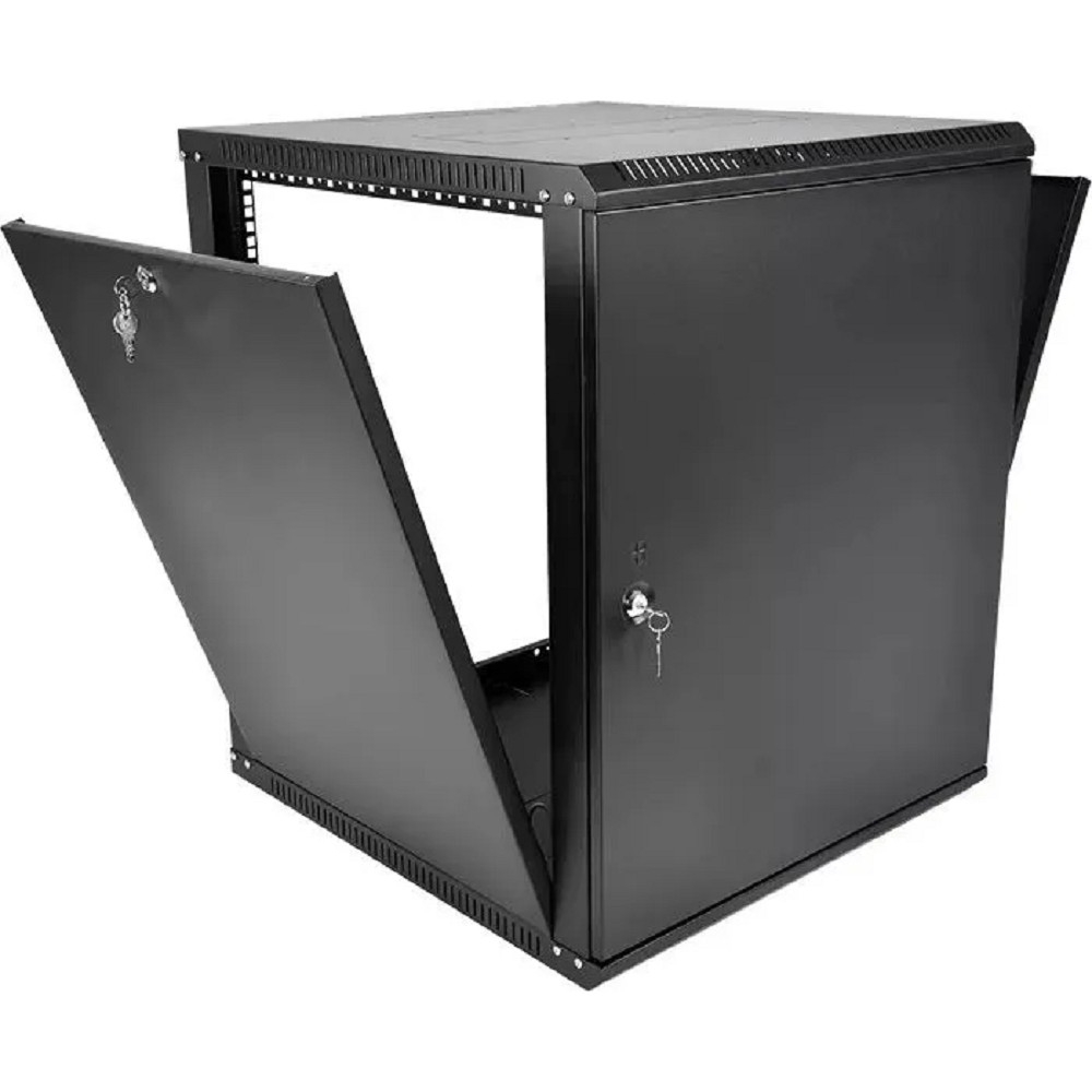 ЦМО Шкаф телекоммуникационный настенный разборный ЭКОНОМ 18U (600 x 650) дверь металл, цвет черный (ШРН-Э-18.650.1-9005)