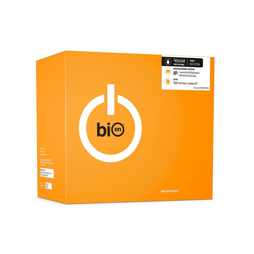 Bion BCR-CF230A  Картридж для HP {LaserJet Pro M203d/M203dn/M203dw/MFP M227fdn/M227fdw/M227sdn} (1600  стр.), Черный, с чипом