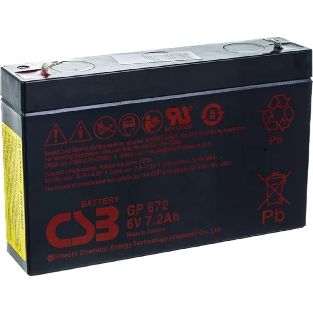 CSB Батарея GP672 (6V/7,2(7)Ah)