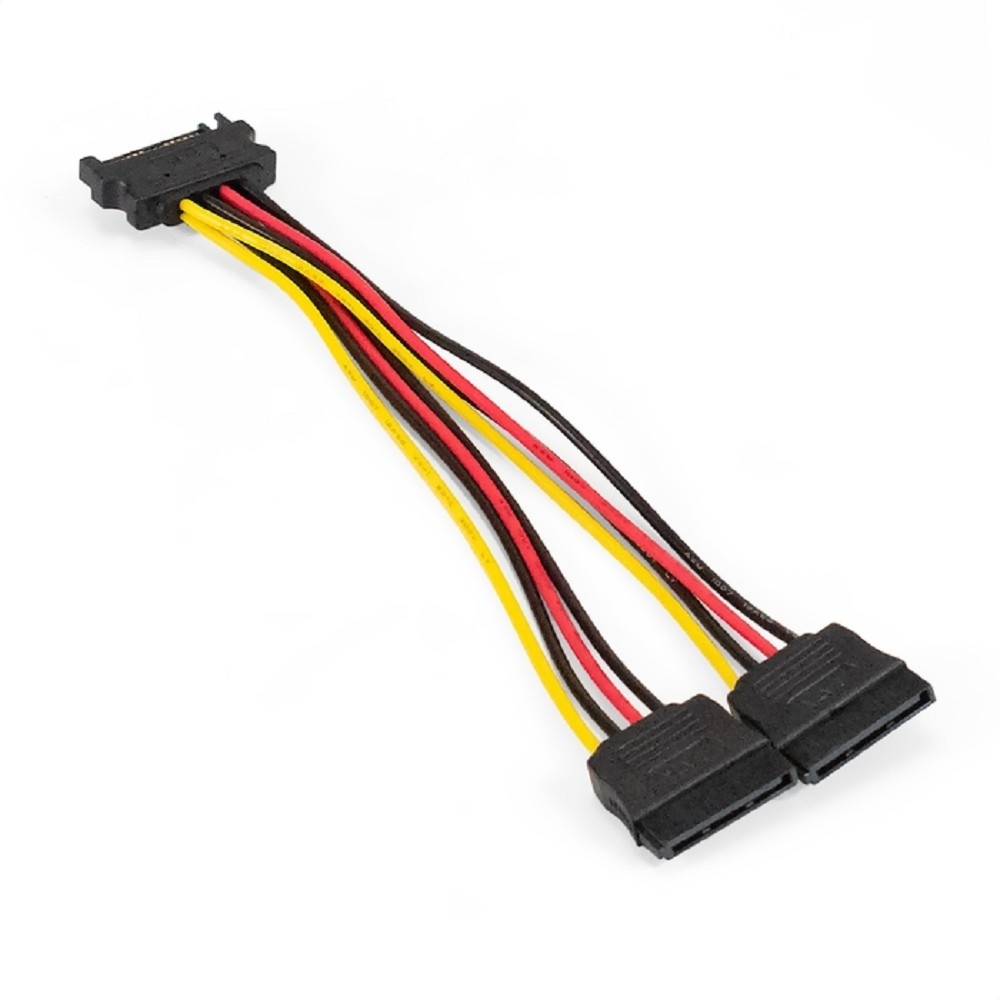 Exegate EX294794RUS Кабель питания SATA ExeGate EX-CC-SATAM2F-0.15 (15pin M/2x15pinF, 0,15м)