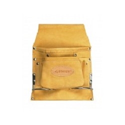 STAYER кожаная, 2 скобы, поясная сумка для инструментов с 8 карманами, Professional (38515)