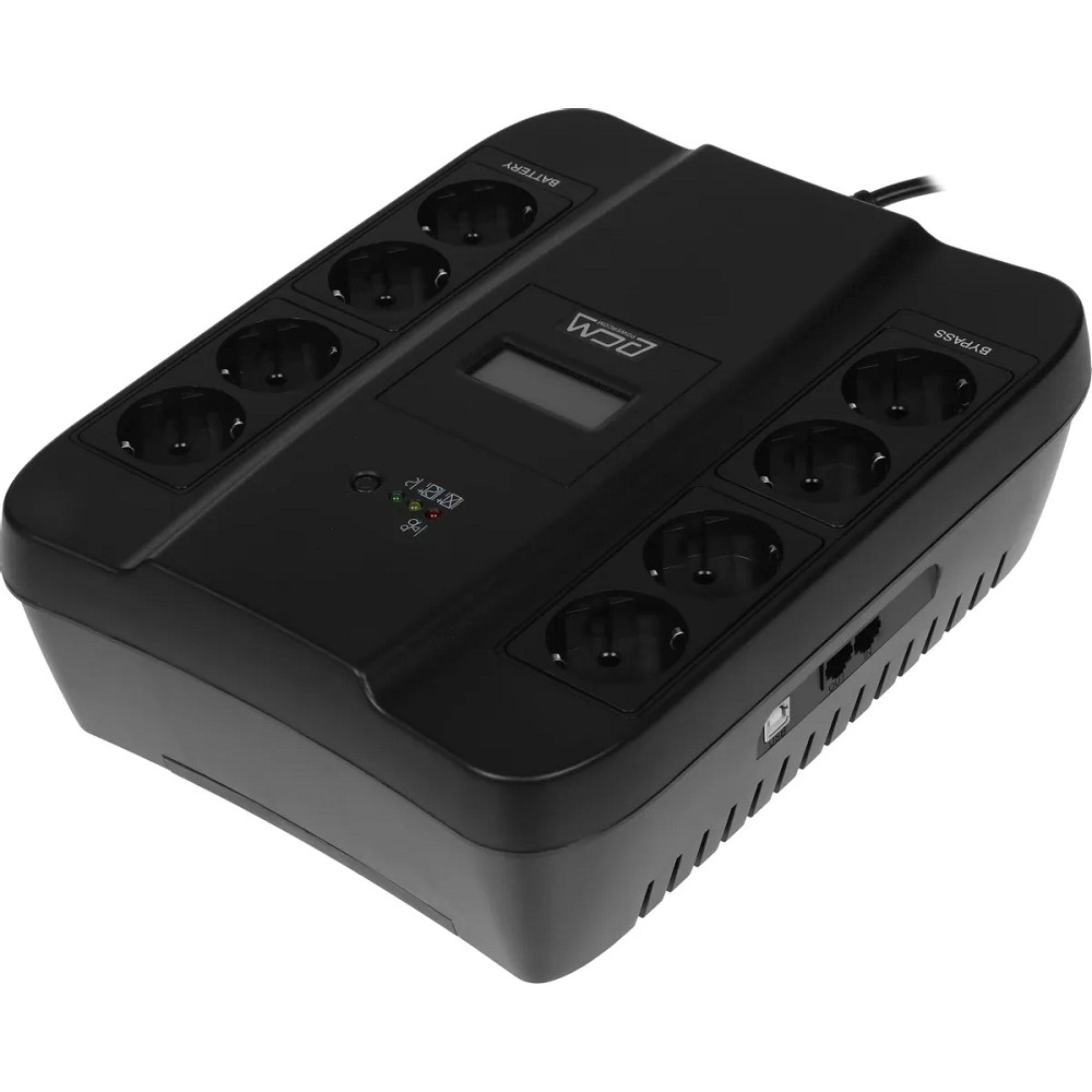 PowerCom Spider SPD-750U LCD ИБП {Line-Interactive, 750VA / 450W, 8xEURO: 4 с резервным питанием, 4 с фильтрацией, USB} (1138691/1642610)