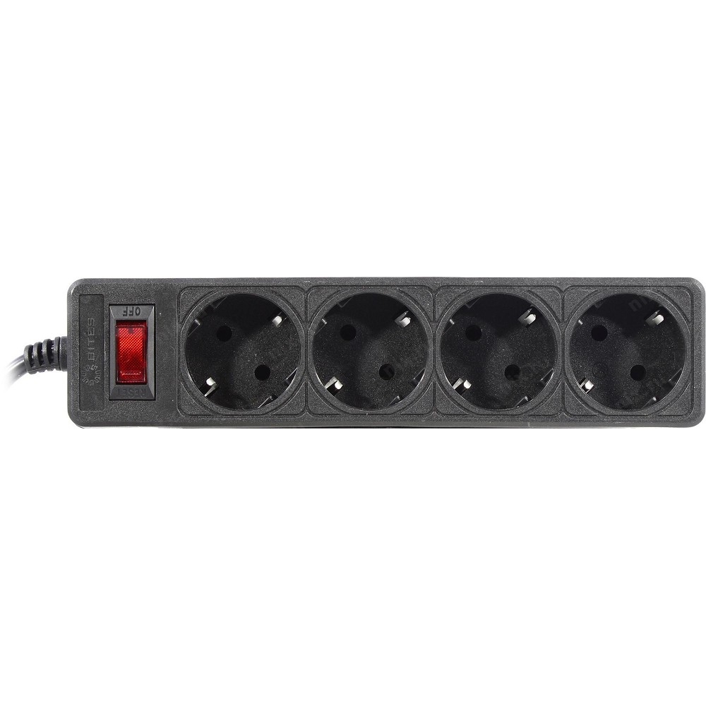 5bites Сетевой фильтр GARDA SP4B-510 4S / 3*0.75MM2 / 1M / BLACK