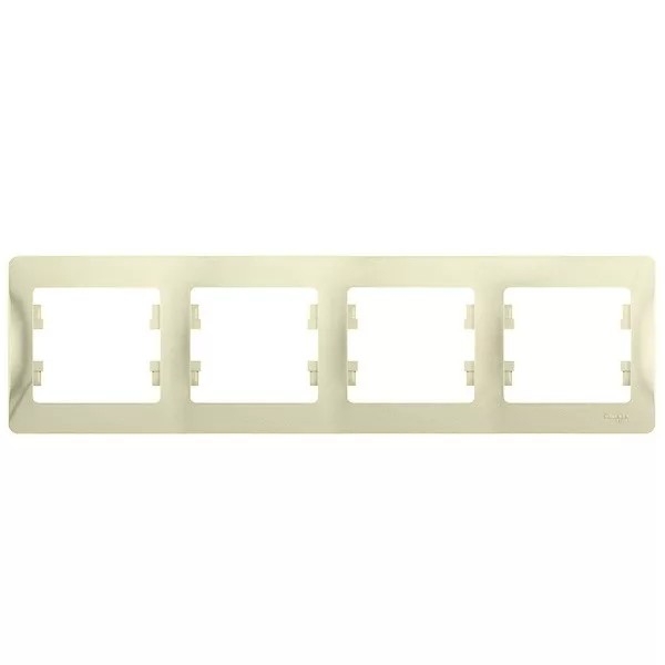 Systeme electric GSL000204 GLOSSA 4-постовая РАМКА, горизонтальная, БЕЖЕВЫЙ                                    