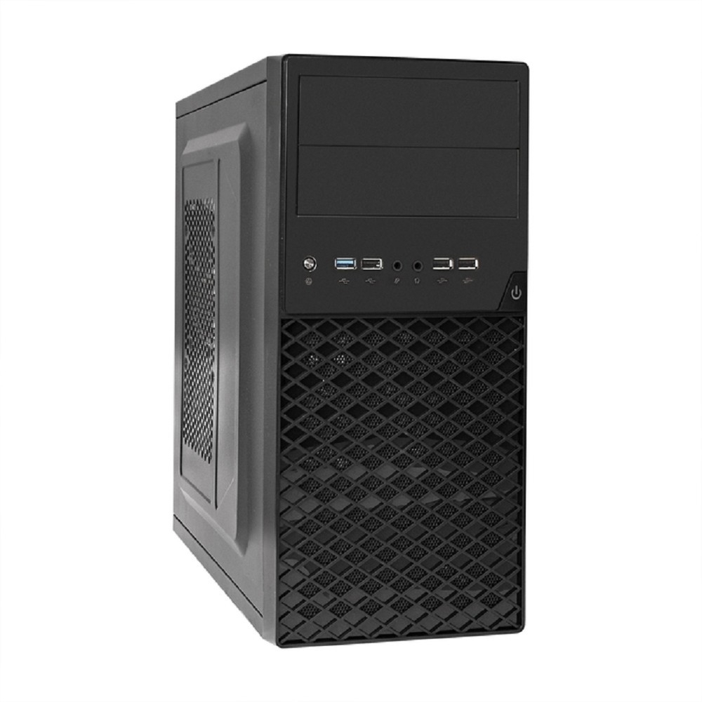 Exegate EX299284RUS Корпус Minitower ExeGate BA-203U-UNS350 (mATX, БП UNS350 с вент. 12см, 3*USB+1*USB3.0, аудио, черный)