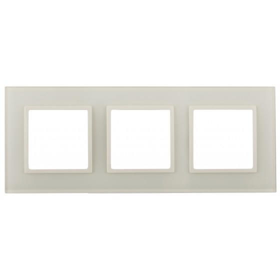 Эра Б0034507 14-5103-02 Рамка на 3 поста, стекло, Эра Elegance, сл.кость+сл.к
