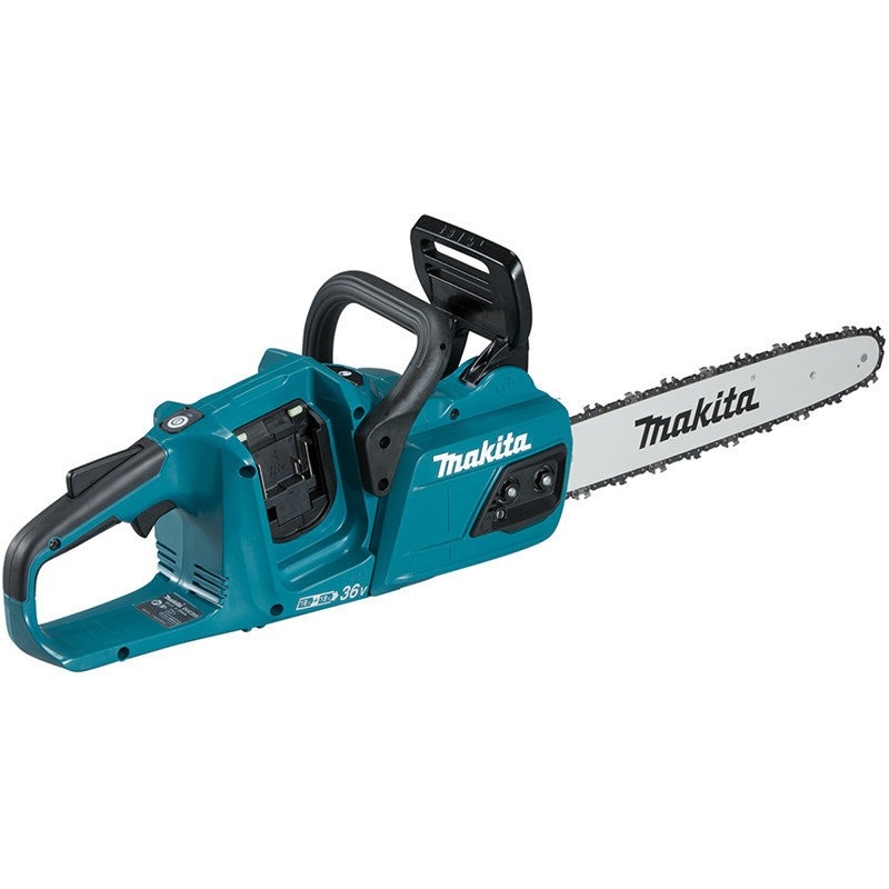 Makita DUC355Z Пила цепная ак(б\щ) { 36В д\2-х ак18В Liion,шина-35см,шаг-3\8",паз-1.1мм,5.2кг,б\ак,зу,эл торм,ключ заж }