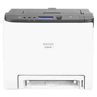 Ricoh P C301W Цветной лазерный принтер, A4, 256Мб, 25стр/мин, дуплекс, PCL, PS3, LAN, WiFi, старт.картр.(1000стр), самозапуск (408335)