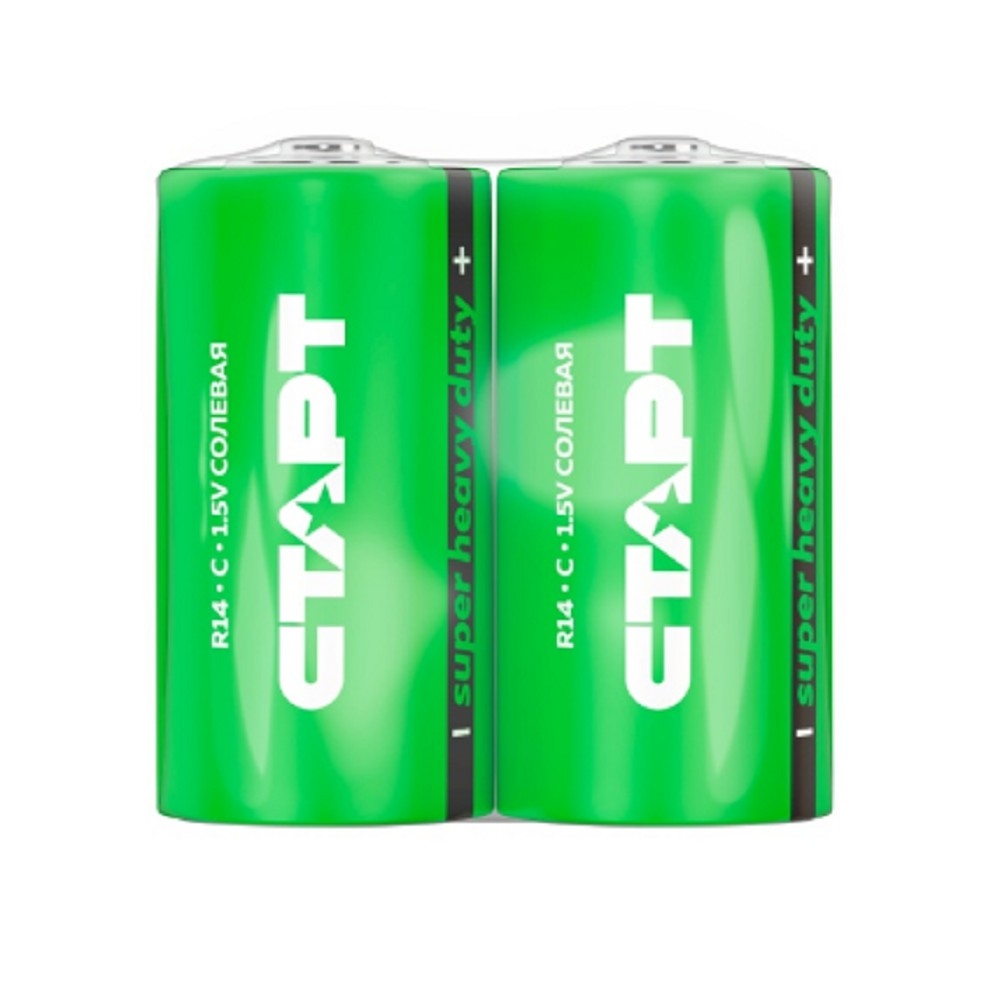 Батарейки СТАРТ R14-SH2 - 24/288, C, 2 шт. в шринке со стикером