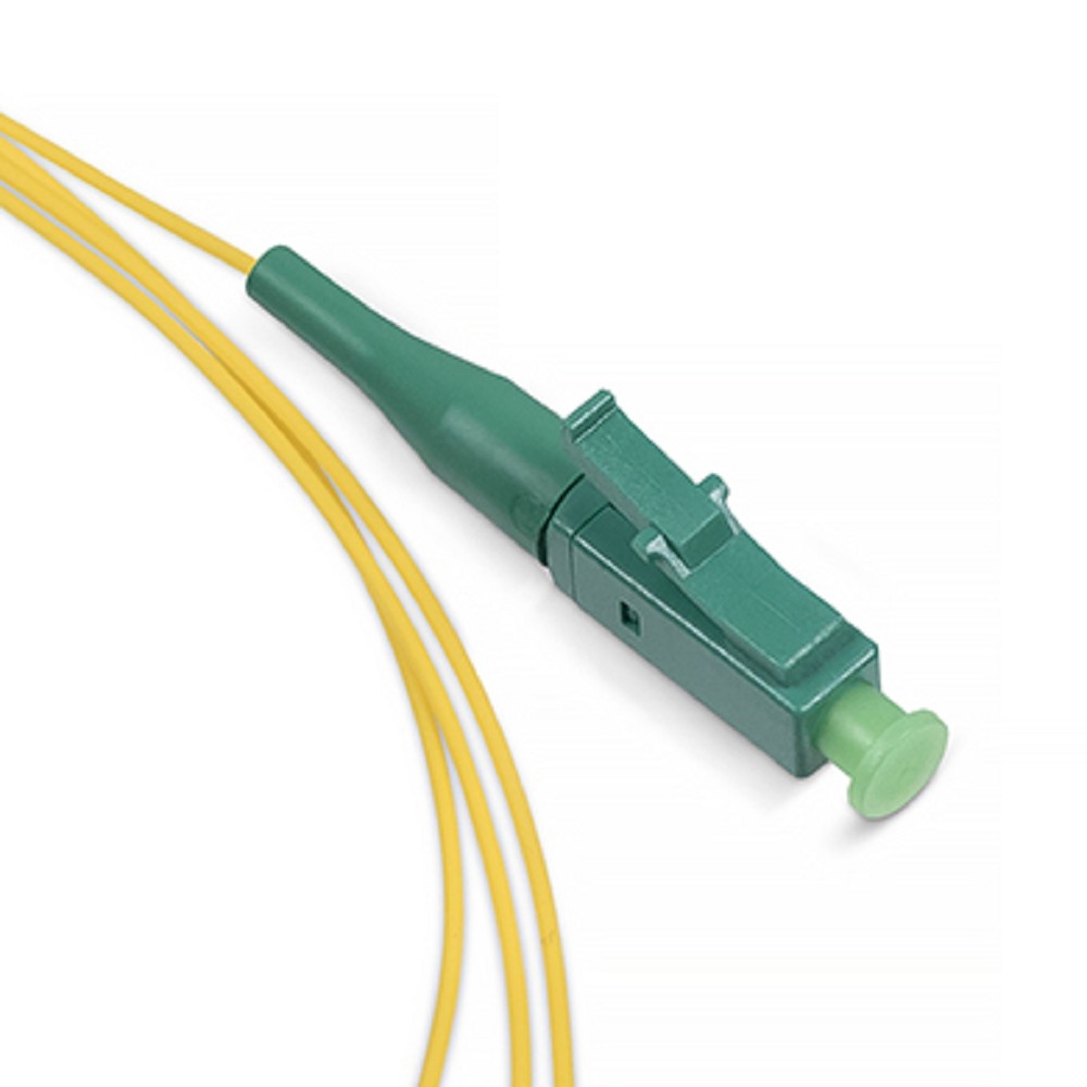 PT-LC/APC-9-1,5m Предоконцованные волокна (pigtail) Cabeus LC/APC OS2 9/125 15м зелёный хвостовик цвет: жёлтый