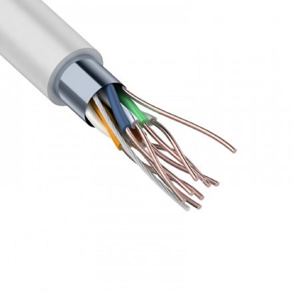 Кабели для передачи данных Rexant Кабель витая пара F/UTP, CAT 5e, ZH нг(A)-HF, 4PR, 24AWG, INDOOR, SOLID, серый, 305м, REXANT [01-0169]