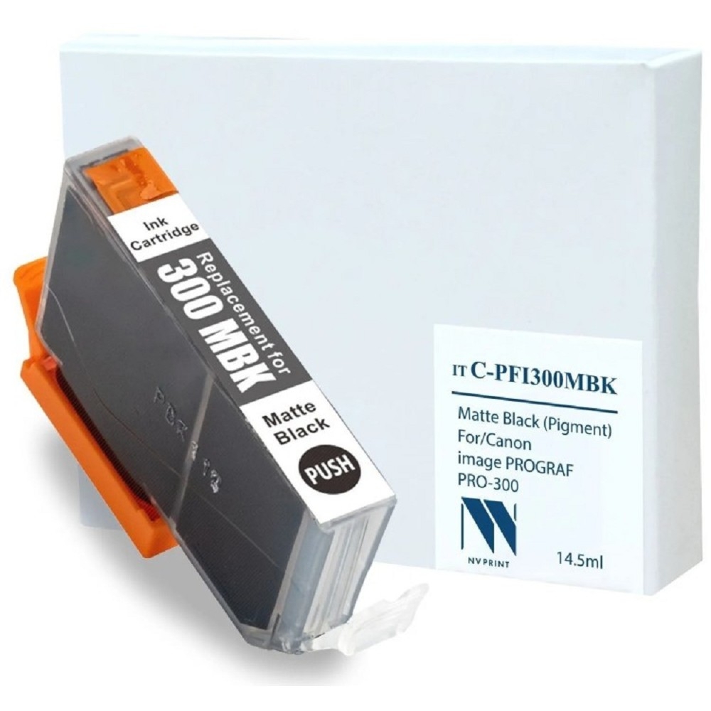 -/ Струйный картридж NV Print C-PFI300 MBK для Canon imagePROGRAF PRO-300 совместимый
