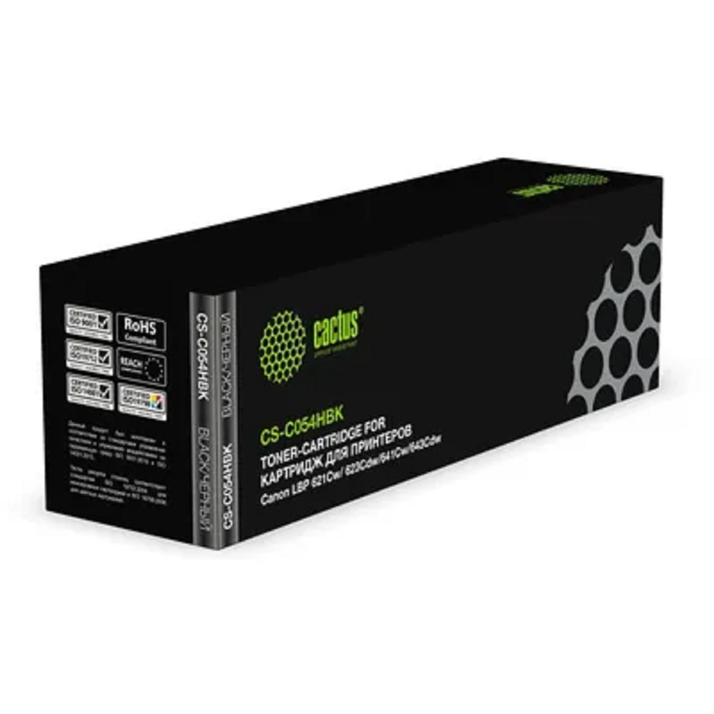 Повреждение упаковки Cactus  Cartridge 054HBK Картридж для Canon i-Sensys LBP-620/621/623/640/MF-640/641/642/643/644/645 (3100k) черный