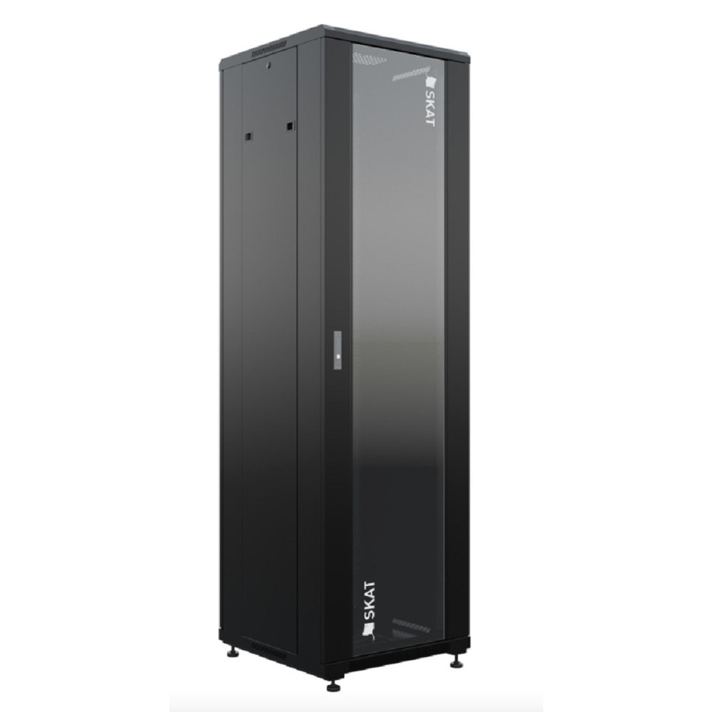 БАСТИОН SKAT TB-32R660GF-B Шкаф напольный универсальный серверный 32U 600х600мм, дверь стеклянная (4404) {1.5 года гарантия}