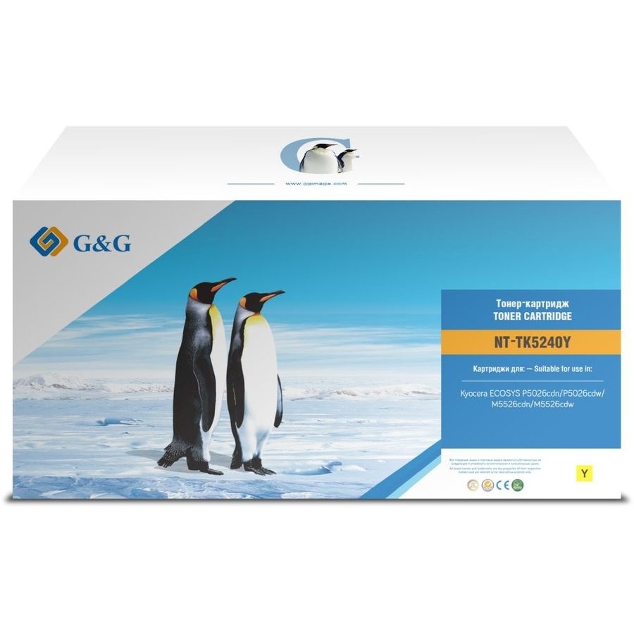 Картридж лазерный G&G NT-TK5240Y желтый (3000стр.) для Kyocera ECOSYS P5026cdn/P5026cdw;ECOSYS M5526cdn/M5526cdw
