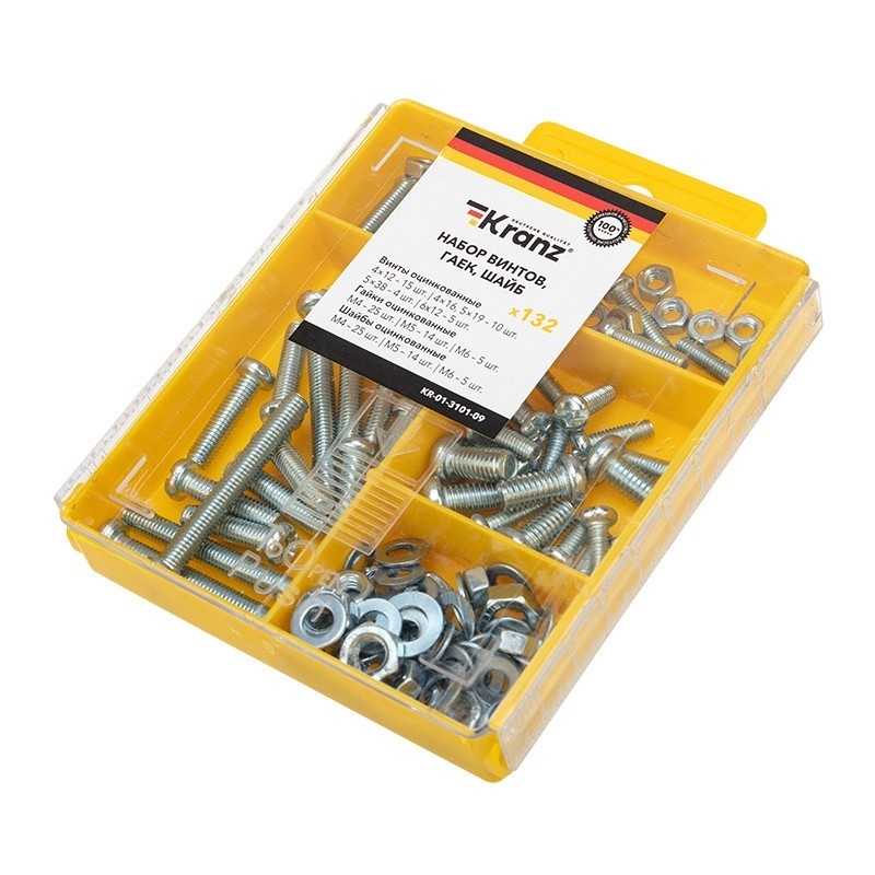 Rexant KR-01-3101-09 Набор винтов, гаек и шайб 132 шт.