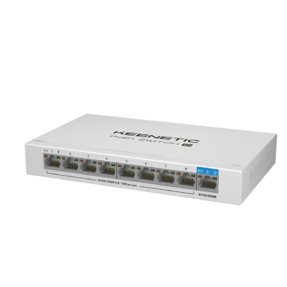 Коммутатор Keenetic KN-4710, 8×1GbE PoE+, 120 Вт