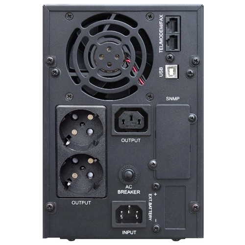 Импульс ИБП Юниор ПРО 1000 {1000 ВА/800 Вт, LCD, USB, RJ-45/RJ-11, слот для SNMP, АКБ 2х7Ач, IEC-C13 + SCHUKOx2},черный JT10201