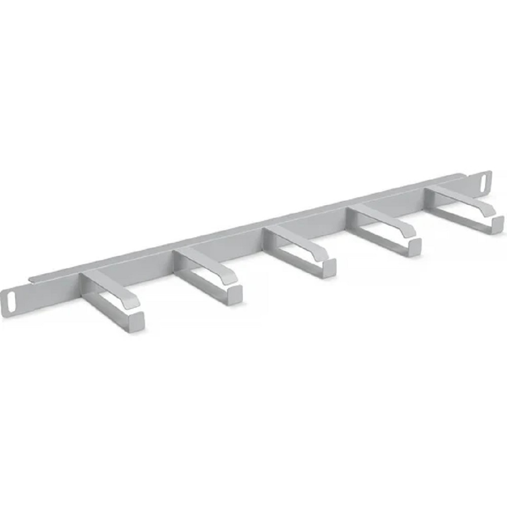JB08-0,5U-GY Организатор коммутационных шнуров Cabeus 19" 05HU 23х430 мм (ВхШ) кольцевого типа 5 колец для шкафов цвет: серый (металлический)