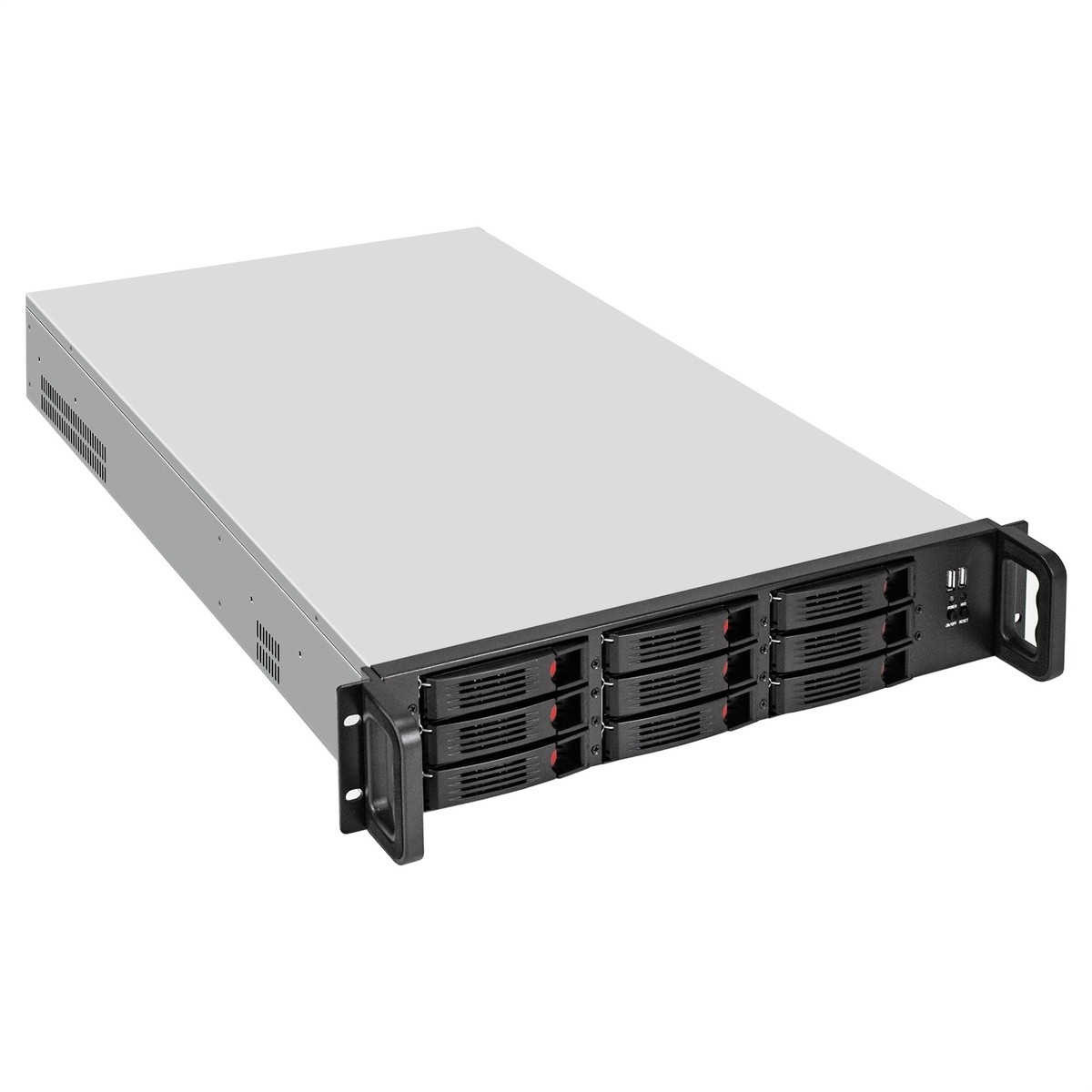 Exegate EX285225RUS Серверный корпус ExeGate Pro 2U650-HS09 <RM 19", высота 2U, глубина 650, БП 2U-800ADS, 9xHotSwap, 2*USB>