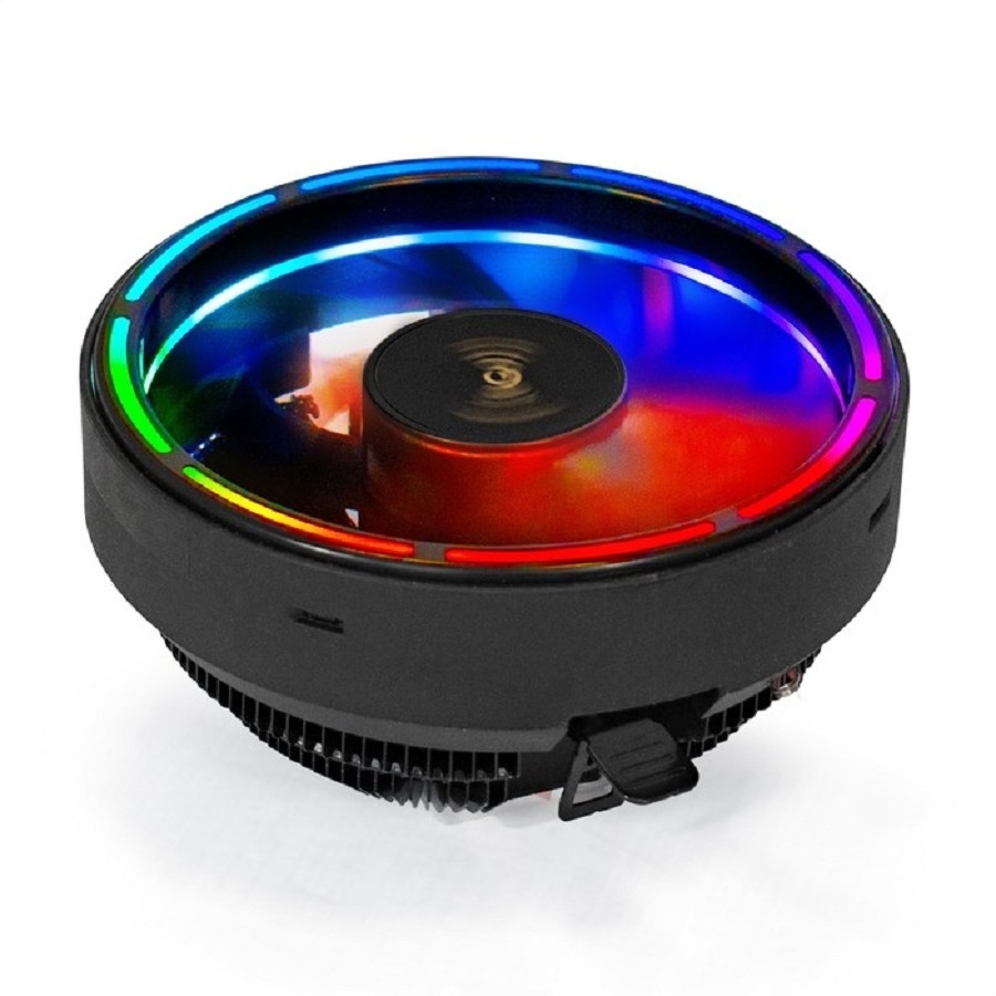 Exegate EX286155RUS Кулер ExeGate Dark Magic EE126A-RGB (Al black coating, LGA775/1150/1151/1155/1156/1200/1700/AM2/AM2+/AM3/AM3+/AM4/FM1/FM2/754/939/940,TDP100W,Fan 120mm,1800RPM,Hydro bearing,4pin,
