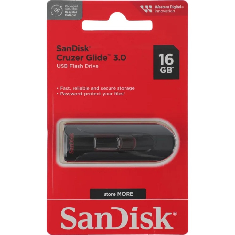 SanDisk USB Drive 16Gb Cruzer Glide™ 3.0 USB Flash Drive 16GB SDCZ600-016G-G35
