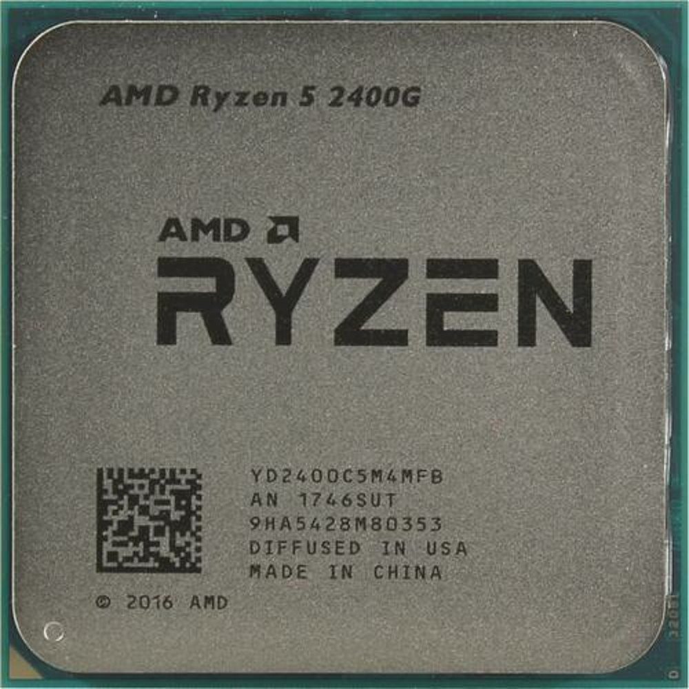 CPU AMD Ryzen 5 2400G OEM (YD2400C5M4MFB){3.9GHz, 4MB, 65W, AM4, RX Vega Graphics}