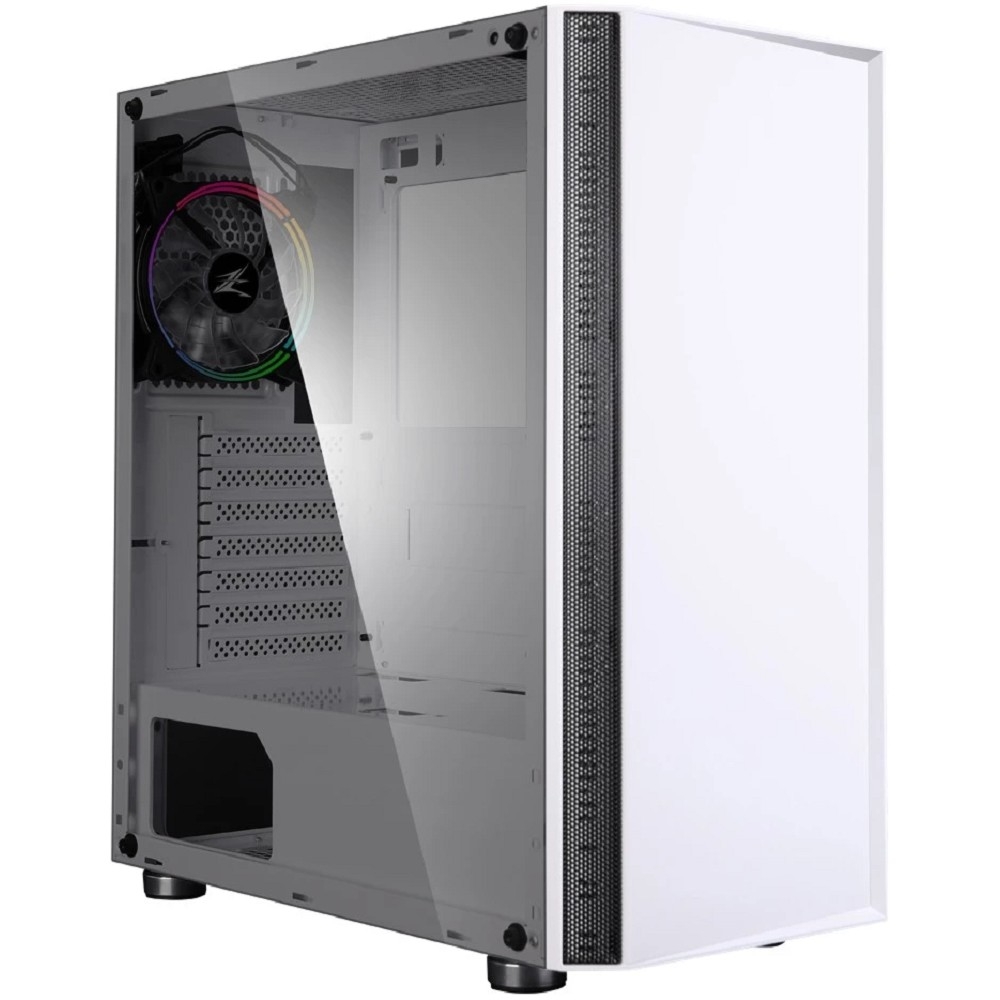 ZALMAN R2 WHITE, без БП, боковое окно (закаленное стекло), белый,  ATX