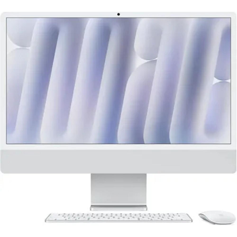 Apple iMac 24-inch 2024 [MWUU3X/A] (КЛАВ.РУС.ГРАВ.) Silver 24" Retina 4.5K {(4880x2520) M4 10C CPU 10C GPU/16GB/256GB SSD/рекоменд.переход.1979059/1991284}
