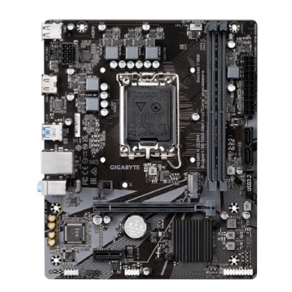 Повреждение упаковки Gigabyte H610M K DDR4 {H610M K DDR4, RTL Socket 1700, Intel®H610, 2xDDR4-3200, HDMI, 1xPCI-Ex16, 1xPCI-Ex1, 2xSATA3(RAID 0/1/5/10), 1xM.2, 8Ch Audio, GLan, (4+2)xUSB2.0, (2+2)xUSB