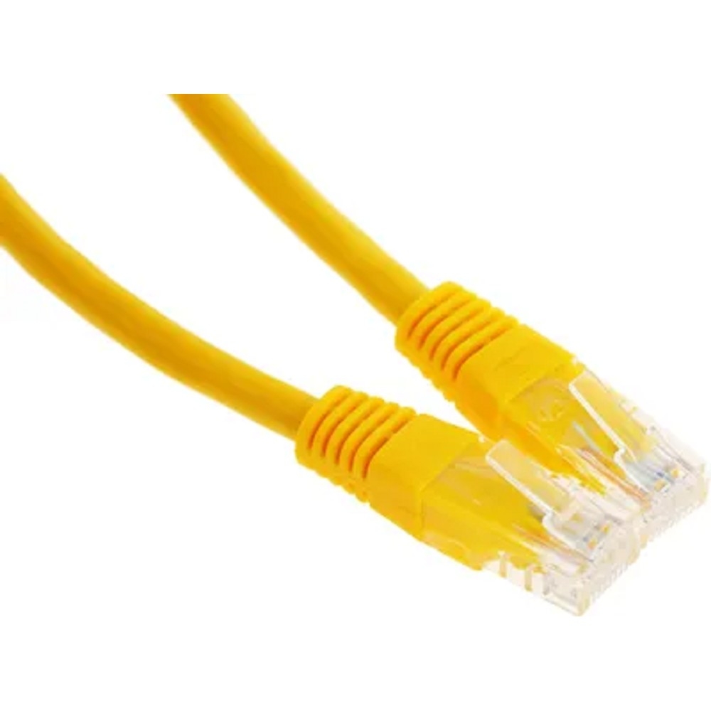 Патч-корд UTP Cablexpert PP6U-0.25M/Y кат.6, 0.25м, литой, многожильный (жёлтый)