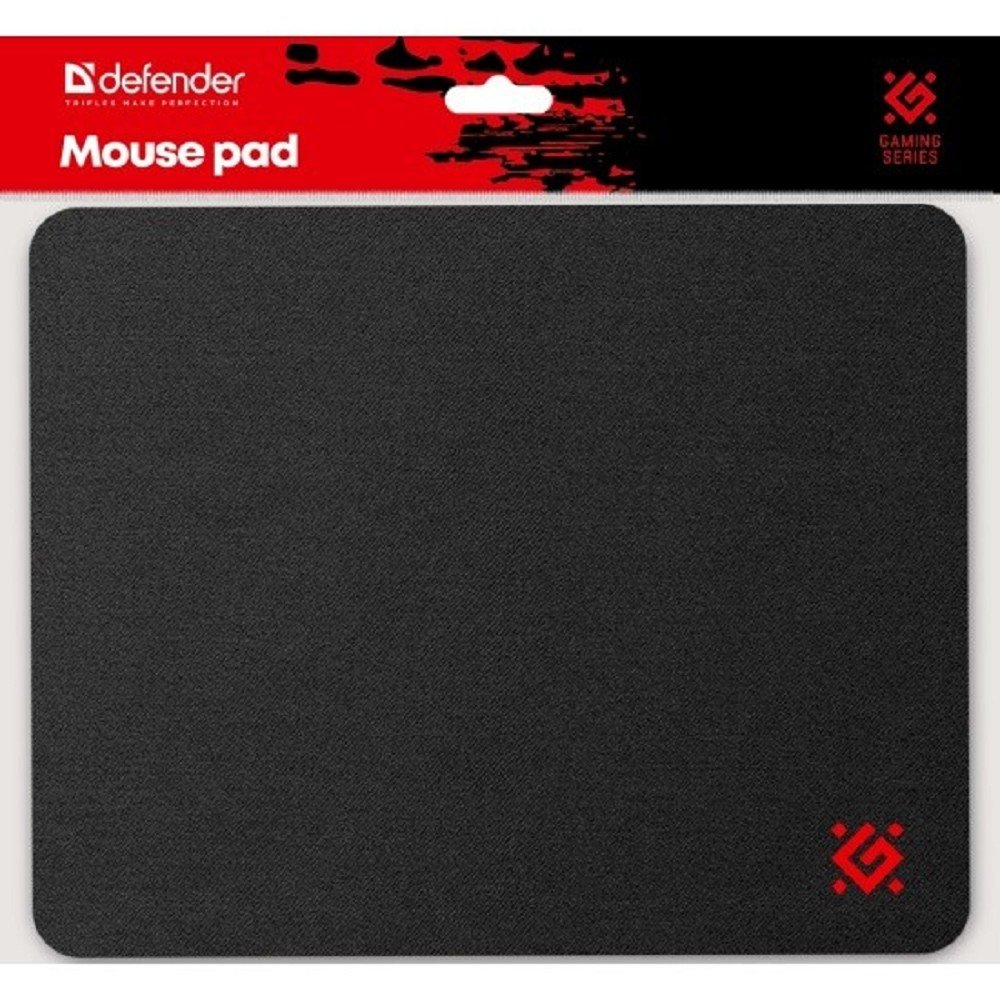 Defender Игровой коврик Black 250x200x3 мм, ткань+резина [50550]