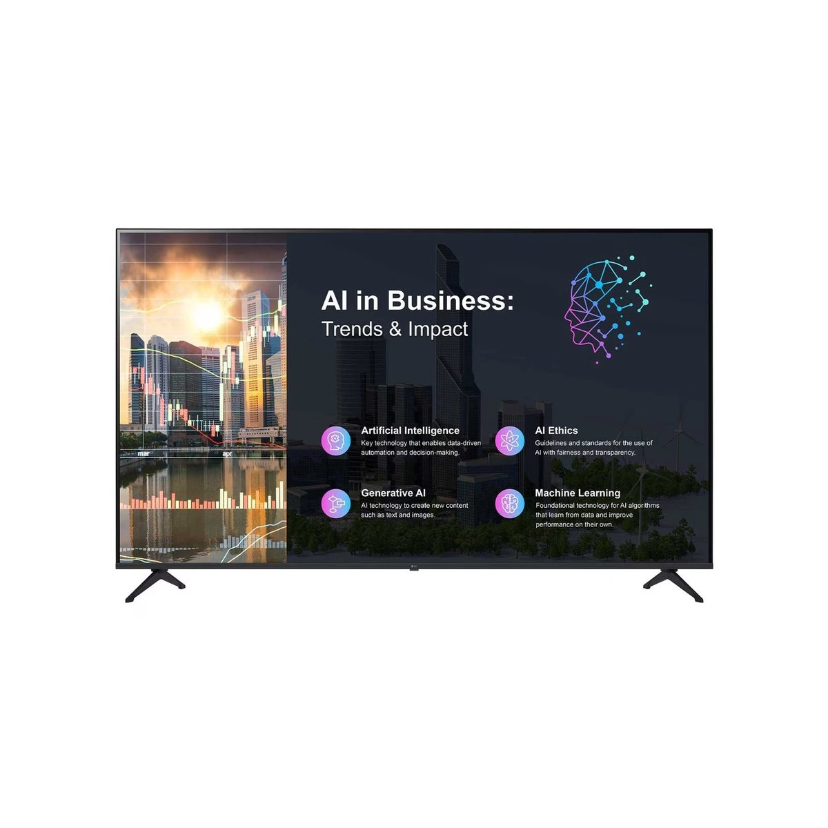 коммерческий ТВ Коммерческий ТВ LG 65", UHD; 300 кд/м2; ОС webOS 25; Wi-Fi, Bluetooth; Динамики; DVB-T2/C/S2; IPTV; точка доступа; Ориентация установки - альбомная