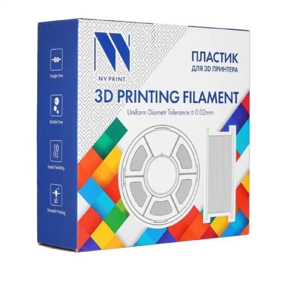 NV-3D-SILK-PLA-P-BLACK-PURPLE Филамент  Silk PLA+  Black/Purple   1.75мм  длина 330 метров  масса 1 кг