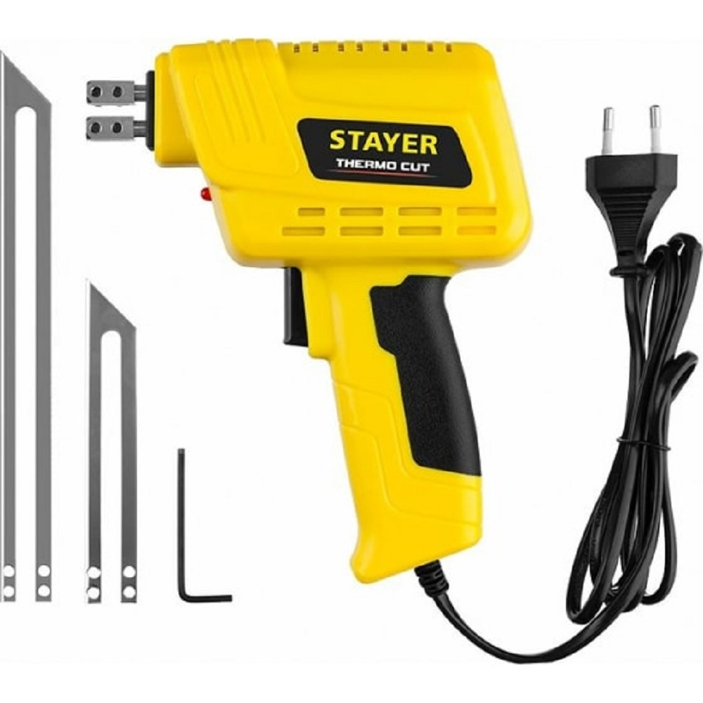 STAYER Thermo cut, 150 Вт, в наборе: 2 ножа, быстрый рез пенопласта + пластика, прибор для  терморезки  (45255-H2)