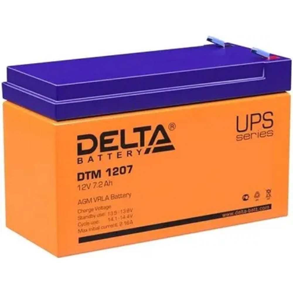 Delta DTM 1207  (7,2 А\ч, 12В) свинцово- кислотный аккумулятор