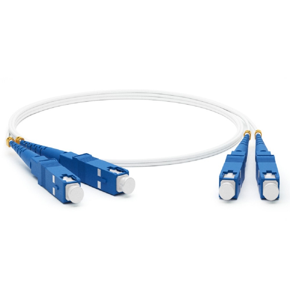Hyperline FC-D2-9A1-SC/UR-SC/UR-H-2M-LSZH-WH Патч-корд волоконно-оптический (шнур) SM 9/125 (G657), SC/UPC-SC/UPC, 2.0 мм, duplex, LSZH, 2м