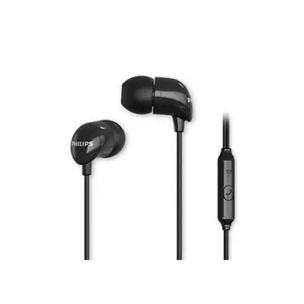 Гарнитура внутриканальные Philips TAE1126BK/51 1.2м черный проводные в ушной раковине