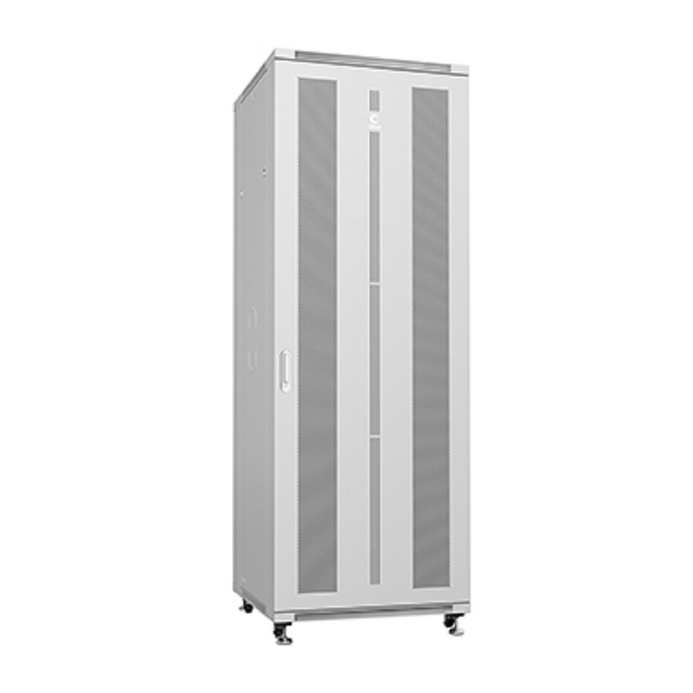 Cabeus ND-05C-47U80/80 Шкаф монтажный телекоммуникационный 19" напольный для распределительного и серверного оборудования 47U 800x800x2277mm (ШхГхВ) передняя и задняя перфорированные двери, ручка с замком, цвет серый (RAL 7035)