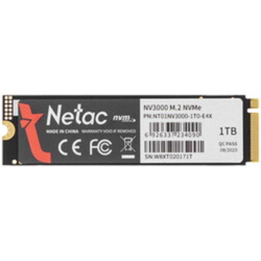 Накопитель SSD Netac PCI-E 3.0 1Tb NT01NV3000-1T0-E4X NV3000 M.2 2280