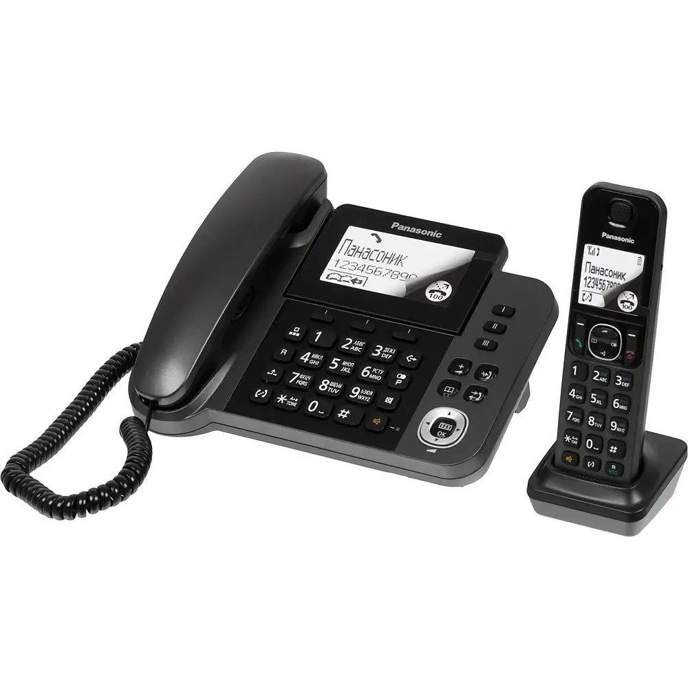Телефон беспроводной (DECT) Panasonic KX-TGF310RUM, серый металлик