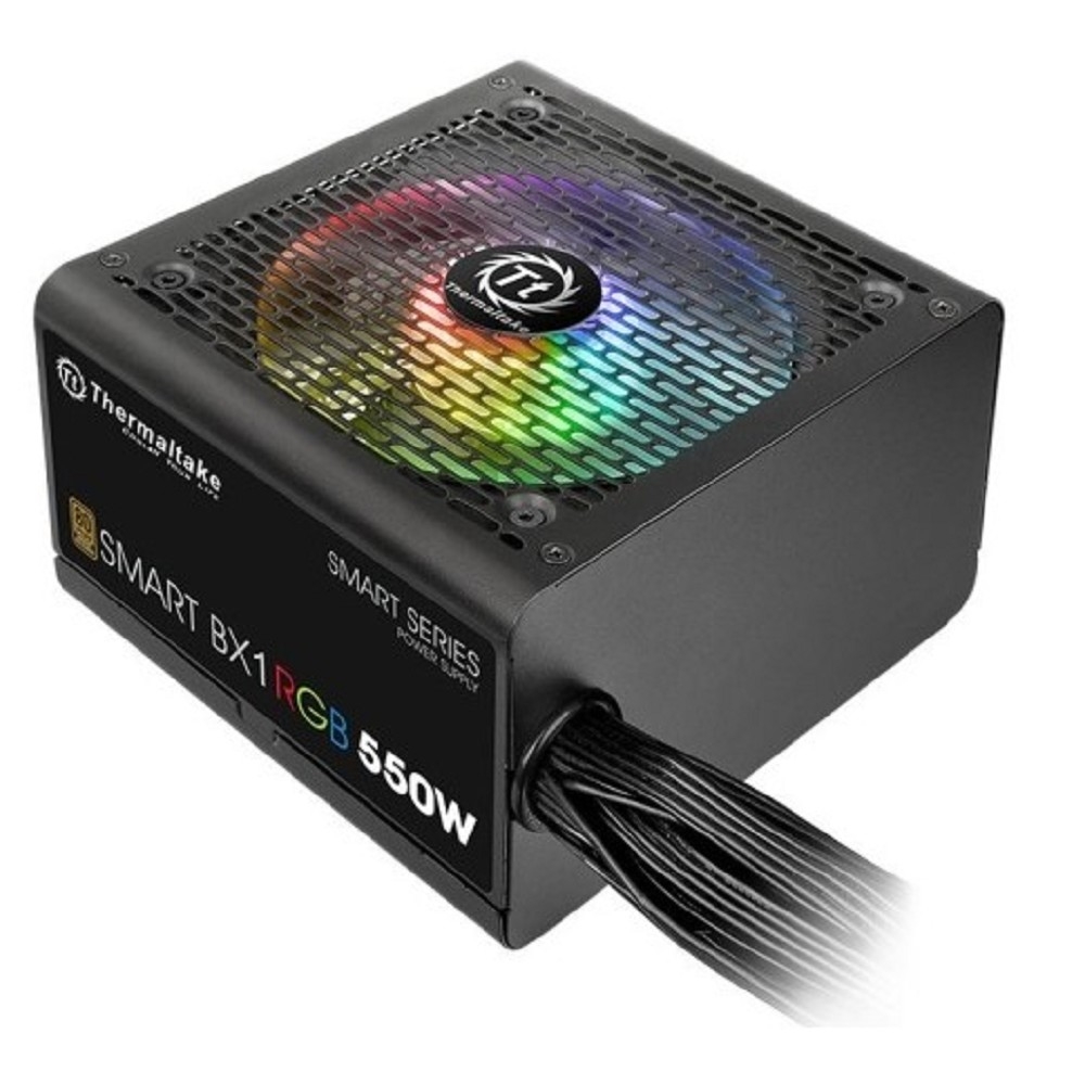 Блок питания Thermaltake ATX 550W Smart BX1 RGB 80+ bronze (24+4+4pin) APFC 120mm fan color LED 6xSATA RTL