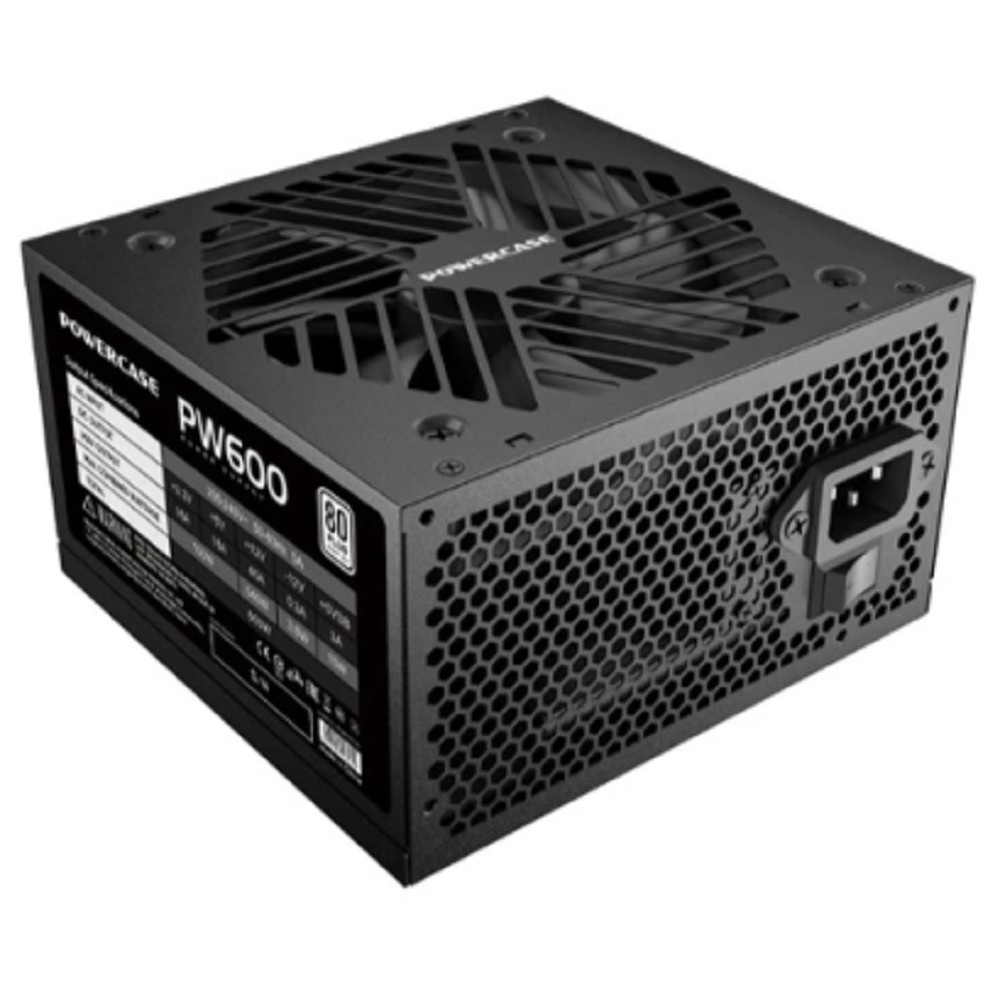 Блок питания ATX 600Вт Powercase PW600 PS-600W-DC 80+ (20+4pin) APFC 120mm fan RTL
