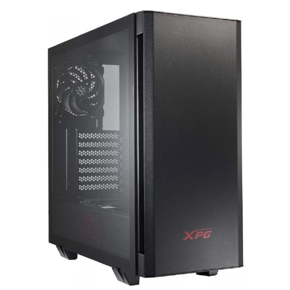 Компьютерный корпус XPG INVADER-BLACKCOLOR BOXWORLDWIDE (ATX, подсветка ARGB, 2 вентилятора 120мм, стеклянная боковая панель, черный)
