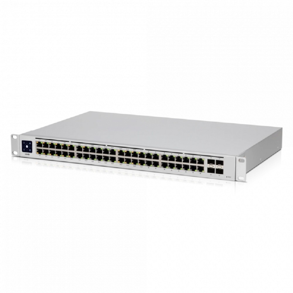 UBIQUITI USW-48-POE PoE-коммутатор в стойку, 48х 1G RJ45, 4х SFP, раздача 195 Вт