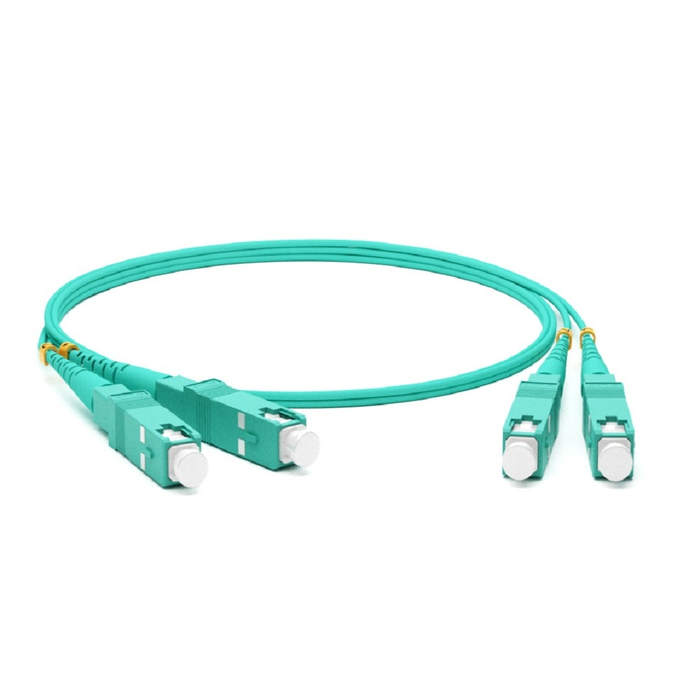 Hyperline FC-D2-503-SC/­PR-SC/­PR-H-1M-LSZH-AQ Патч-корд волоконно-оптический (шнур) MM 50/­125(OM3), SC-SC, 2.0 мм, duplex, 10G/­40G, LSZH, 1 м