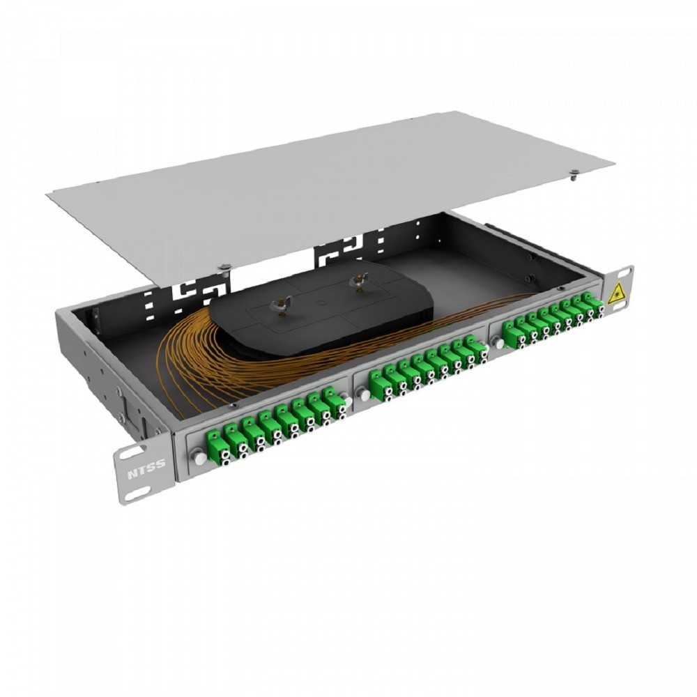 NTSS Кросс 19" NTSS PREMIUM, предсобранный 1U, 10 портов LC/APC duplex, 9/125 мкм, (сплайс, пигтейлы, кдзс, планки, адаптеры) NTSS-RFOB-PM-1U-10-2LC/A-9-SP1.5G1A