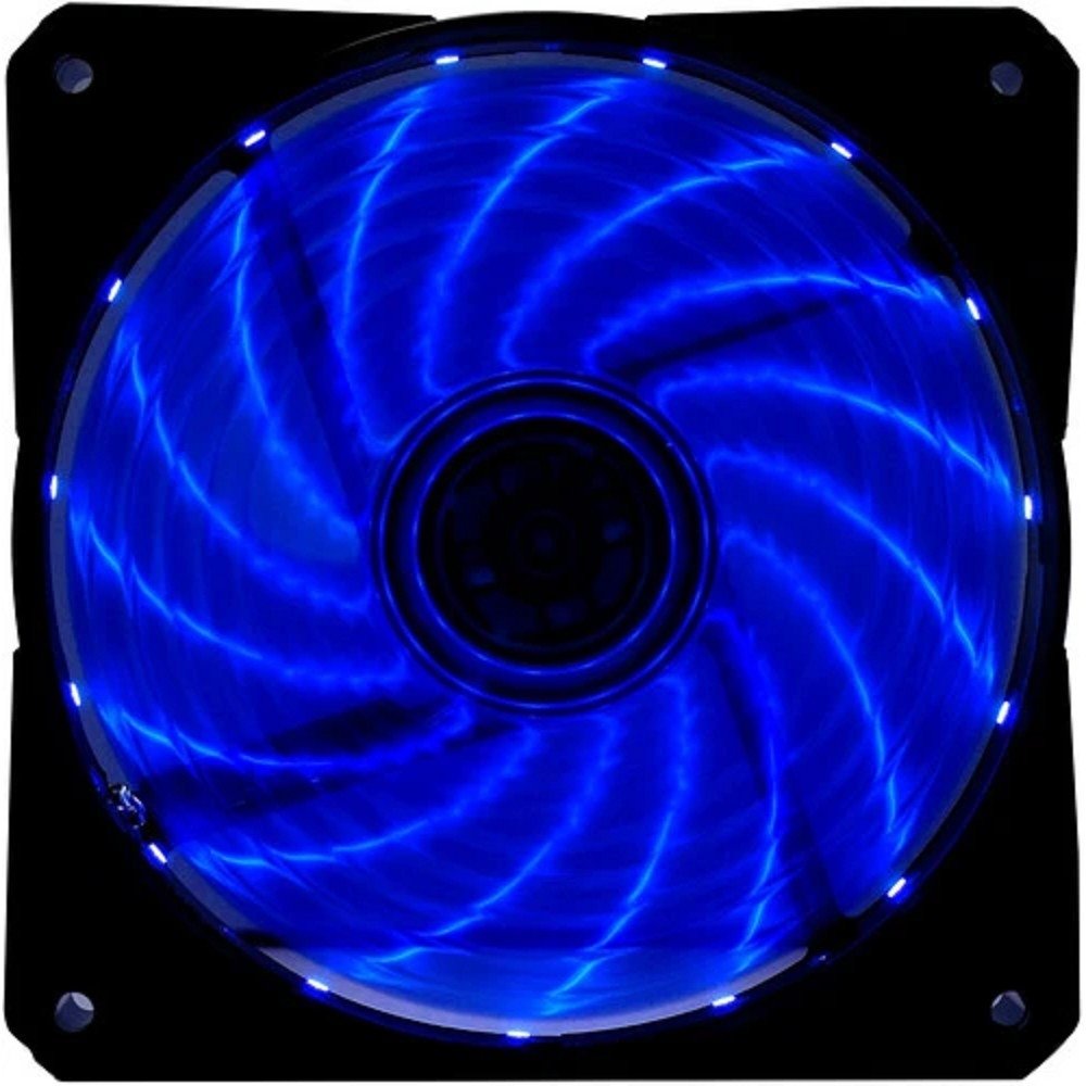 Вентилятор Digma DFAN-LED-BLUE RGB 120мм черный 3-pin 4-pin (Molex) Ret